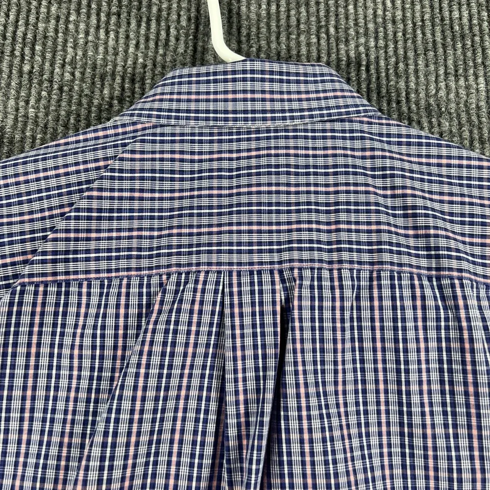 Banana Republic Shirt Mens Medium Blue Plaid Long Sleeve Button Up Classic Fit